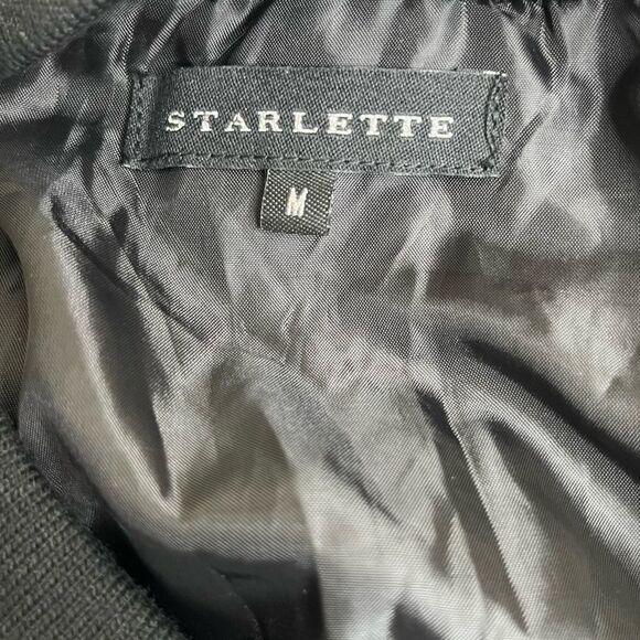 Starlette Multi Color Sequin Bomber Jacket Zip Front Lined Women Size Medium - Picture 6 of 14